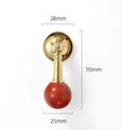 Shiny gold drop handle with semi precious stones/Gemstone drawer pull/Semi precious stone cabinet pull/Luxury crystal handle/Crystal handle