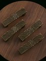 Bronze wave design rectangle bar handles/Bronze bold drawer pull/kitchen cabinet handles/Brass door handles/Bronze furniture hardware