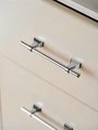 Shiny silver bar cabinet handle with retro look/Chrome drawer handle/home improvement hardware/Silver cabinet door handle/Silver hardware