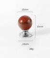 Silver and semi precious stone ball drawer knob/stone drawer pull/crystal ball cabinet pull/gemstone handle/Bright coloured stone hardware