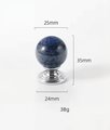 Silver and semi precious stone ball drawer knob/stone drawer pull/crystal ball cabinet pull/gemstone handle/Bright coloured stone hardware