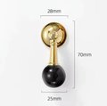 Shiny gold drop handle with semi precious stones/Gemstone drawer pull/Semi precious stone cabinet pull/Luxury crystal handle/Crystal handle