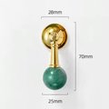 Shiny gold drop handle with semi precious stones/Gemstone drawer pull/Semi precious stone cabinet pull/Luxury crystal handle/Crystal handle