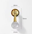 Shiny gold drop handle with semi precious stones/Gemstone drawer pull/Semi precious stone cabinet pull/Luxury crystal handle/Crystal handle