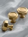 Gold brass hexagonal drawer pull/Geometric cabinet handle/Gold brass furniture hardware/Hexagonal door knob/Furniture renovation handle