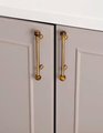 Bronze bar handle resting on tiger eye stone ball/Bronze and tiger eye cabinet handle/Semi precious stone and aged brass furniture hardware