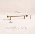 Bronze bar handle resting on tiger eye stone ball/Bronze and tiger eye cabinet handle/Semi precious stone and aged brass furniture hardware