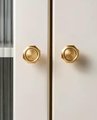 Gold brass hexagonal drawer pull/Geometric cabinet handle/Gold brass furniture hardware/Hexagonal door knob/Furniture renovation handle