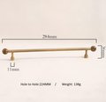 Bronze bar handle resting on tiger eye stone ball/Bronze and tiger eye cabinet handle/Semi precious stone and aged brass furniture hardware