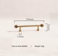 Bronze bar handle resting on tiger eye stone ball/Bronze and tiger eye cabinet handle/Semi precious stone and aged brass furniture hardware