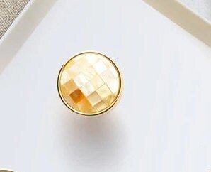 Checked yellow mother of pearl drawer pull/Gold pearl cabinet handle/pearl furniture hardware/golden shell cabinet pull/gold pearl knob