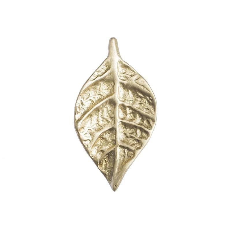 Gold brass autumn leaf cabinet handle/Gold leaf shaped drawer pull/Gold leaves door handle/Fall leaf drawer knob/gold furniture hardware