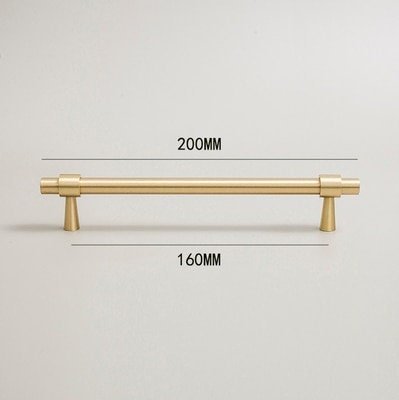 Silky gold brass cabinet bar handle/solid brass drawer pull/gold cabinet pull/Brass furniture hardware/classic door handle/kitchen hardware