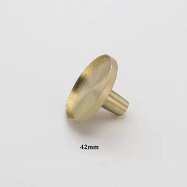 Round craft supply drawer handle for customising in brass or matte black/Black or gold cabinet knobs designed for adding individual inserts