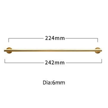 Shiny Gold Brass 6mm thick bar pull handle with round backplates/shiny gold drawer pull/kitchen furniture hardware/retro gold door handle