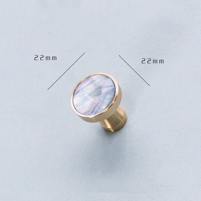 Round pale blue Abalone shell and brass drawer pull/Iridescent blue mother of pearl door handle/Brass round light blue pearl cabinet handle