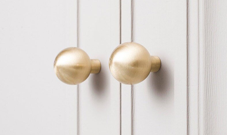 Two classic styles of solid brass knobs/gold Cabinet Pull/metal Door Knob/gold drawer pull/furniture hardware/ upcycling/cabinet renovation