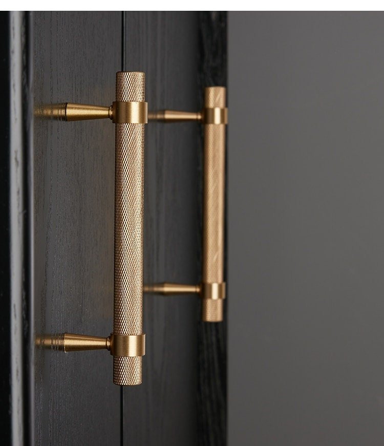 Gold knurled cabinet bar handle/Textured brass cabinet drawer pull/Gold brass door pull/Kitchen hardware/Brass door handle/Reticulated pulls