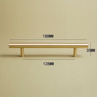 Matte gold brass cabinet bar handle/gold brass drawer pull/kitchen cabinet hardware/classic furniture hardware/gold door handles for DIY