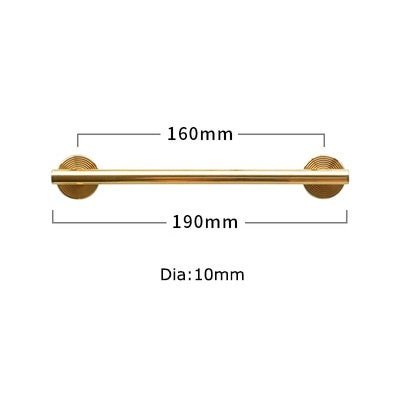 Shiny Gold Brass 8mm or 10mm thick bar pull handle with round backplates/gold drawer pull/kitchen furniture hardware/retro gold door handle