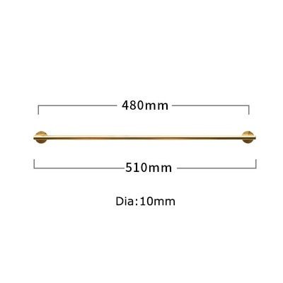 Shiny Gold Brass 8mm or 10mm thick bar pull handle with round backplates/gold drawer pull/kitchen furniture hardware/retro gold door handle