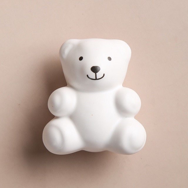 Cute teddy shaped drawer pull/Teddy Bear shaped cabinet handle/drawer handles for nursery furniture/Kids room door knob/Bear shaped handle