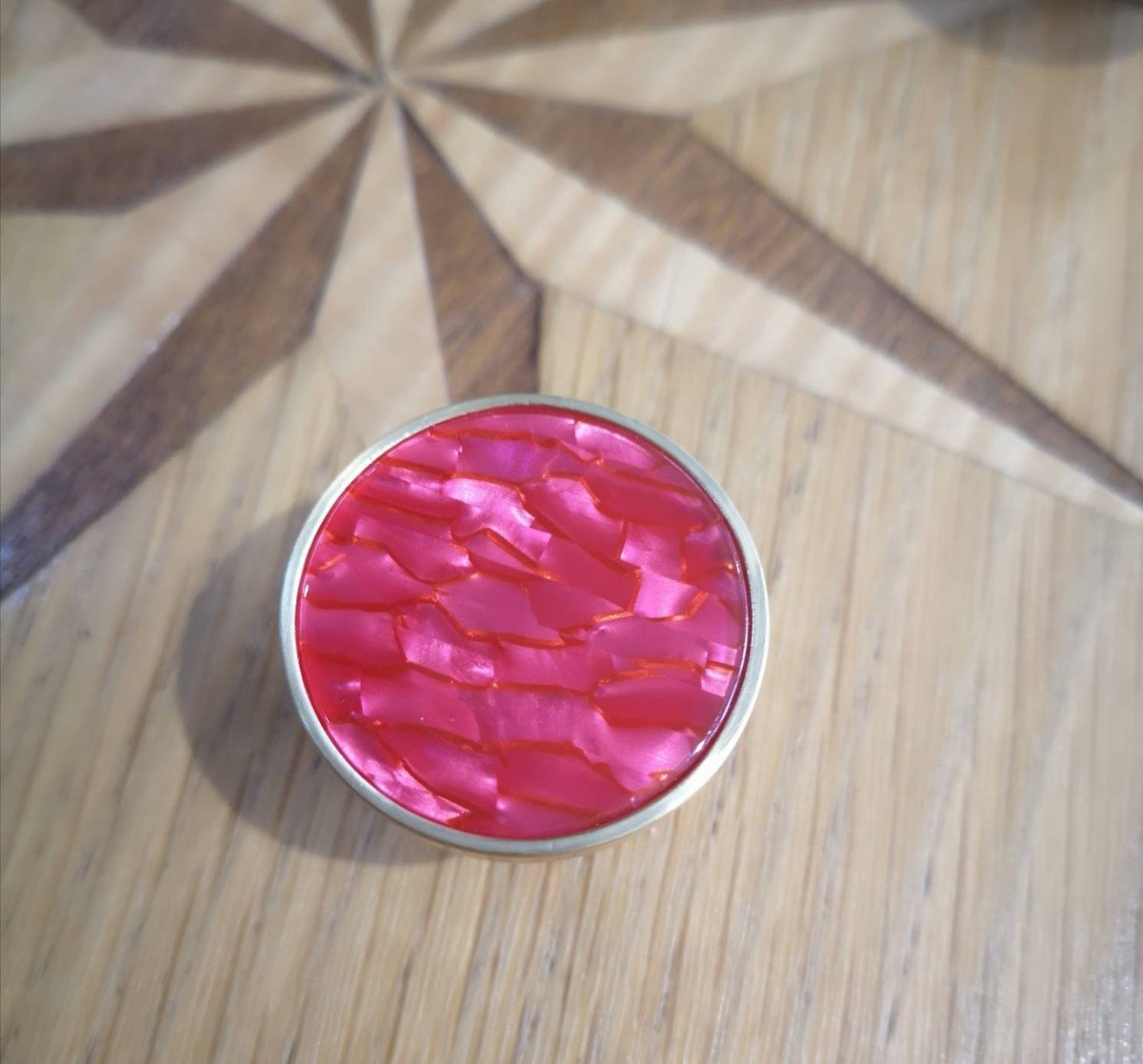 Bright coloured brass and resin drawer handle/Rainbow shade resin cabinet pull/Nursery decor door knobs in bright colors/IKEA hack door pull