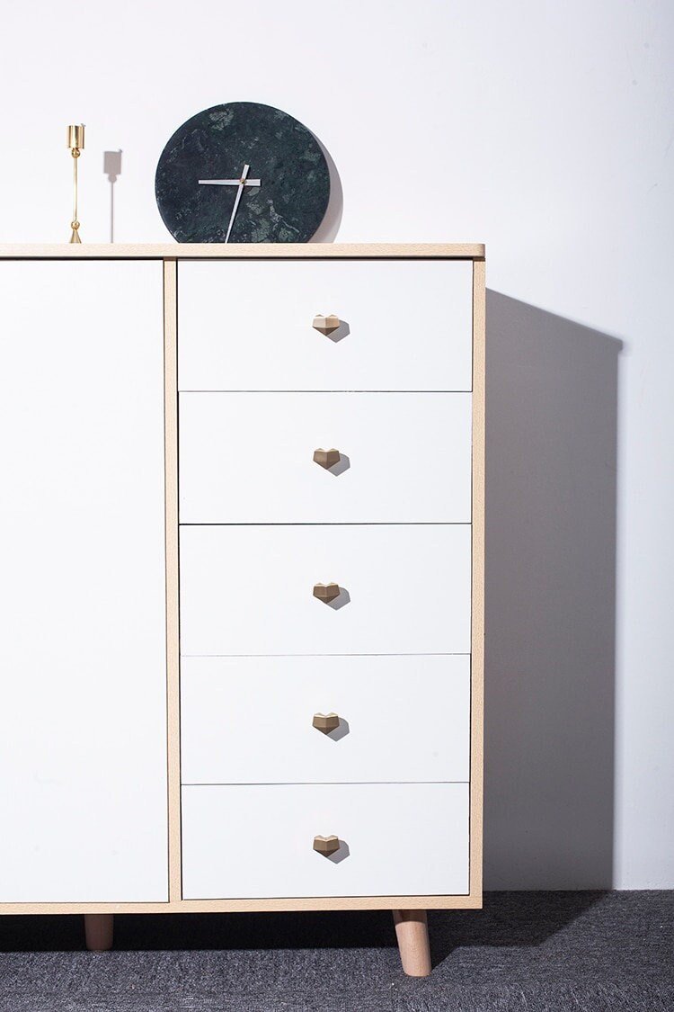 Gold brass geometric heart shaped Cabinet Pull/Heart shaped drawer handle/geometric door knob/brass furniture hardware/IKEA hack drawer knob