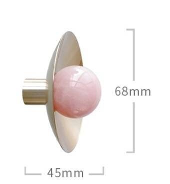 Large Atomic style drawer handle/Gemstone cabinet pull/Luxury hardware/Semi precious stone door handle/Brass and crystal door knob/Hardware