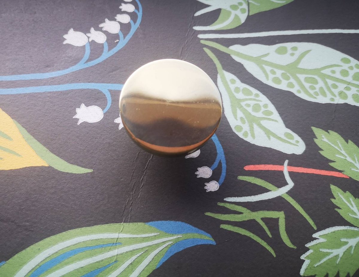 Round shiny gold brass cabinet handle/button shaped shiny gold cabinet pull/classic shiny gold door knob/gold furniture hardware/IKEA hack