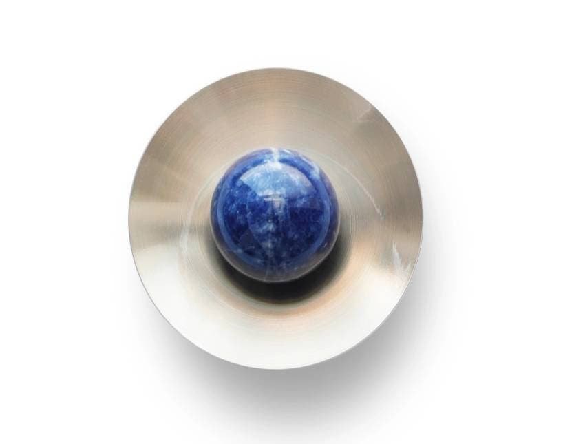 Large Atomic style drawer handle/Gemstone cabinet pull/Luxury hardware/Semi precious stone door handle/Brass and crystal door knob/Hardware