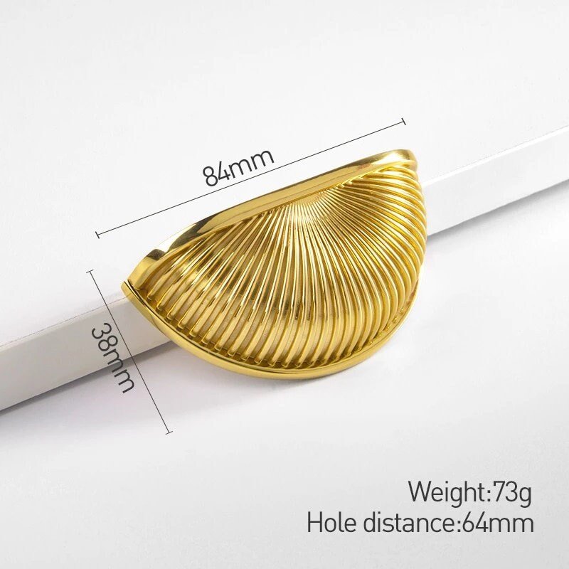Shiny solid brass cup handle/Classic brass hardware/Gold cabinet pull/Gold brass drawer handle/Gold brass kitchen door handle/Brass handle