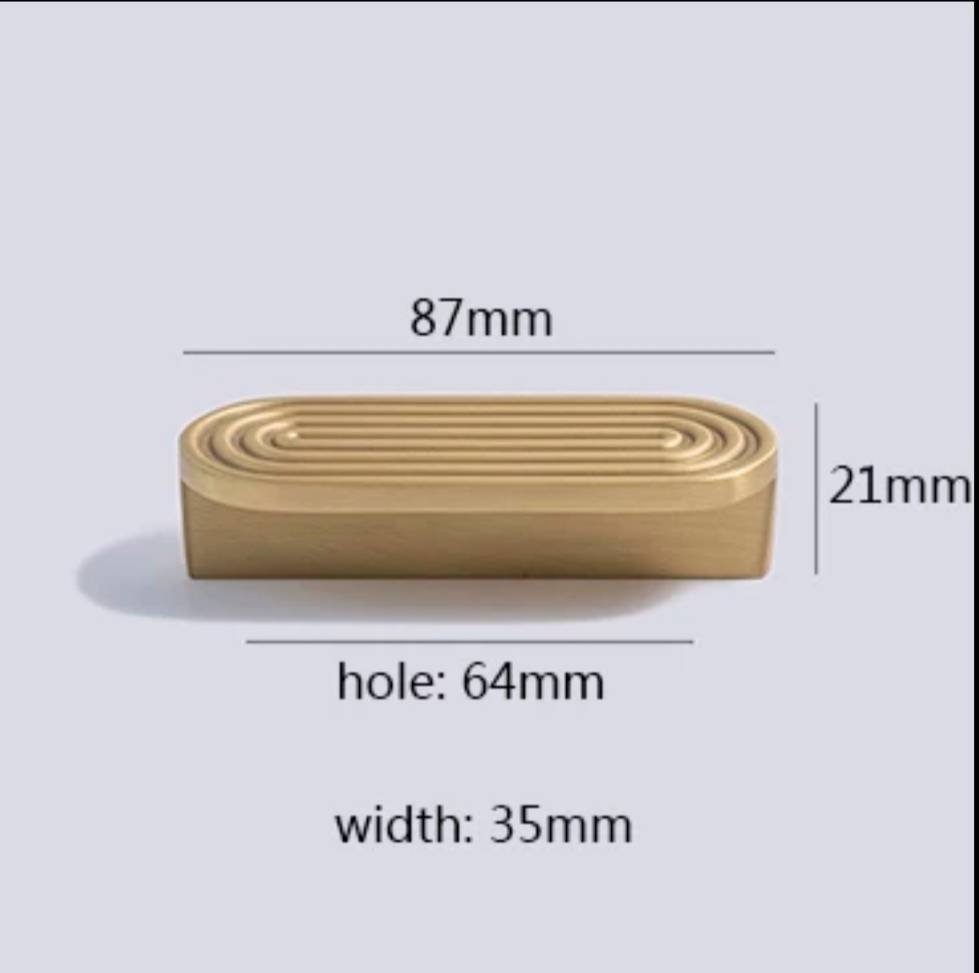 Wide gold retro pattern bar handle/large cabinet pull/big door handle/gold drawer pull/kitchen furniture hardware/mid century modern style