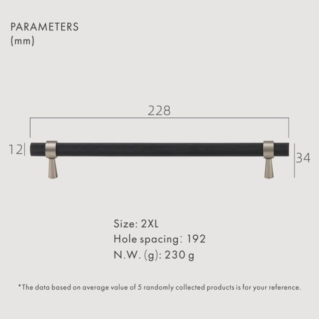 Black and silver knurled texture cabinet handle/improved grip drawer handle/modern nickle furniture hardware/black and silver door handle