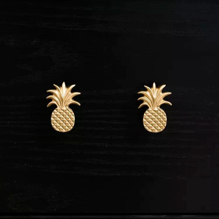 Gold Pineapple Cabinet Pulls/gold Door Handle/drinks cabinet handle/ tropical decor/home improvement/retro style door knob/drawer handle