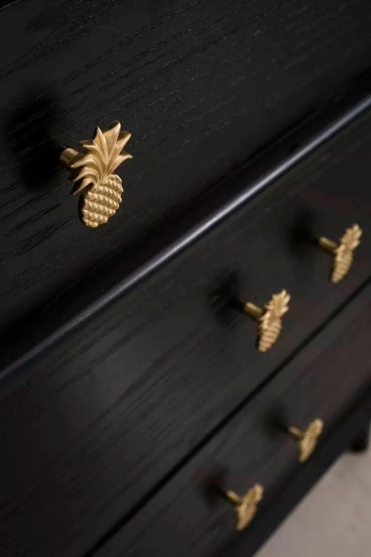 Gold Pineapple Cabinet Pulls/gold Door Handle/drinks cabinet handle/ tropical decor/home improvement/retro style door knob/drawer handle