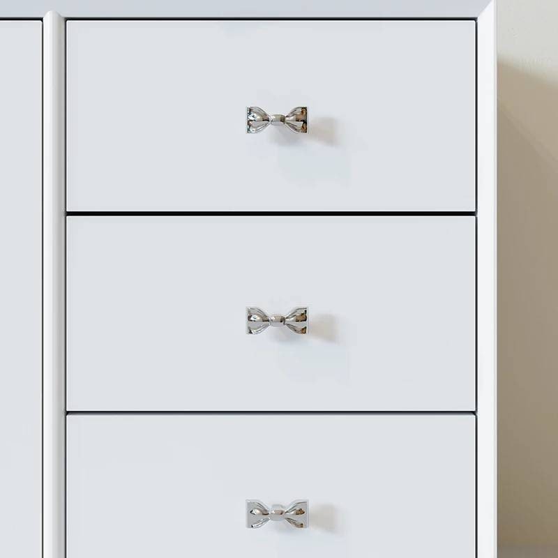 Cute shiny Gold or Silver bow shaped cabinet pull/Ribbon bow drawer handle/Gold or Silver furniture hardware/Ribbon bow nursery door knob