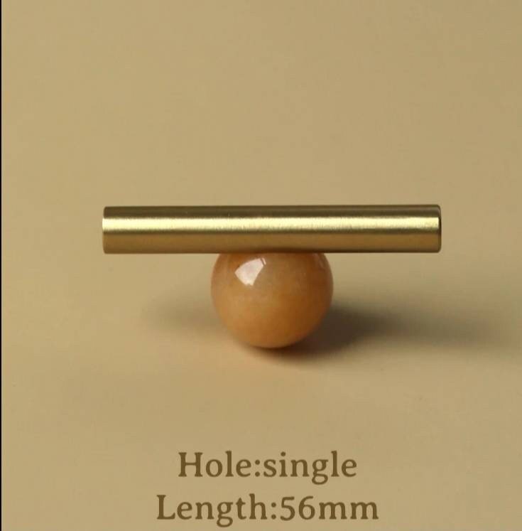 Gold retro geometric bar handle for kitchen, bedroom or bathroom makeover/mid century drawer pull/bright coloured door furniture/stone knob
