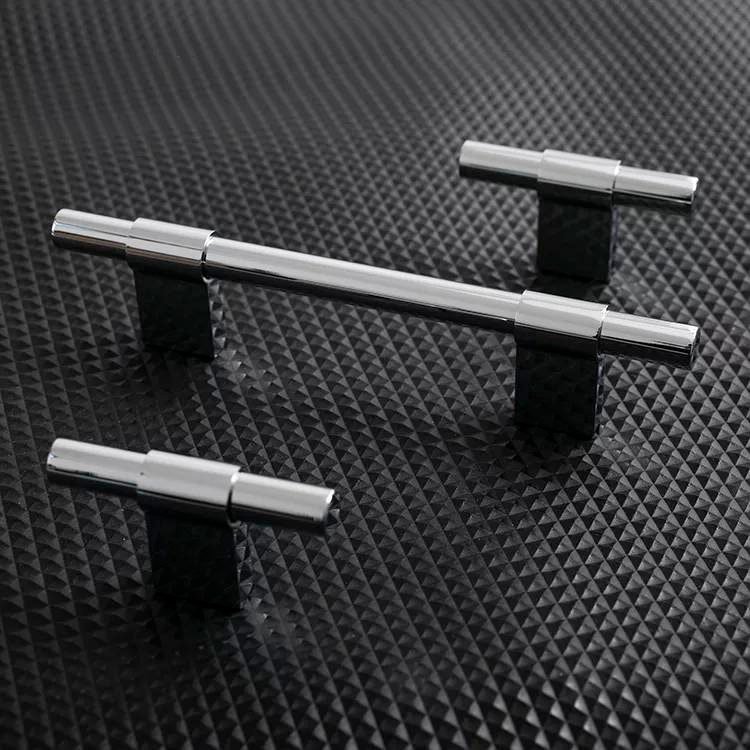 Shiny silver cabinet bar pull/silver drawer pull/kitchen hardware/metal door handle/furniture hardware/shiny silver cabinet pull/monochrome
