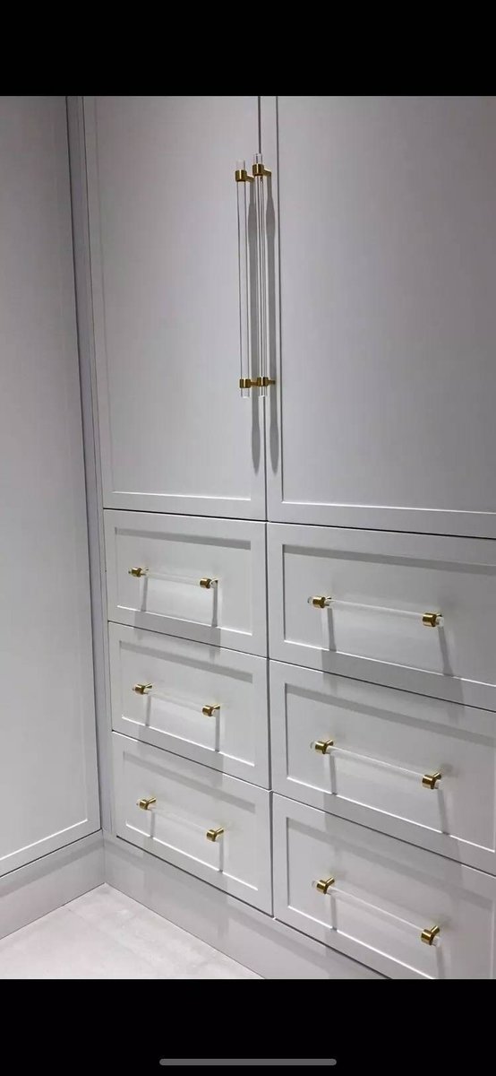 Brass and clear lucite cabinet bar pull handle/Clear acrylic drawer handle/Lucite furniture hardware/Brass transparent resin cabinet handle