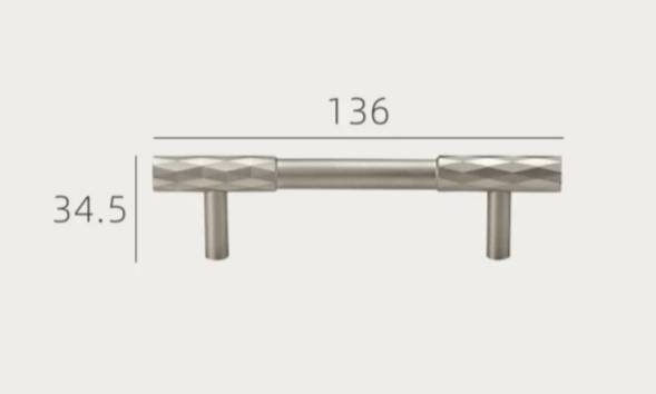 Silver nickel diamond pattern cabinet bar pull/grey silver drawer pull/silver kitchen hardware/matte silver cabinet pull/nickle door handle