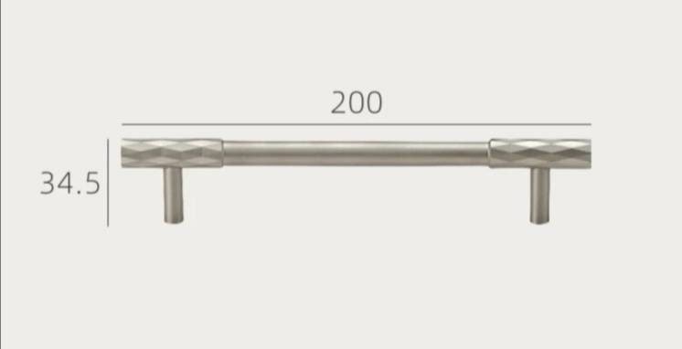 Silver nickel diamond pattern cabinet bar pull/grey silver drawer pull/silver kitchen hardware/matte silver cabinet pull/nickle door handle
