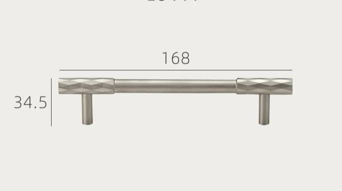 Silver nickel diamond pattern cabinet bar pull/grey silver drawer pull/silver kitchen hardware/matte silver cabinet pull/nickle door handle