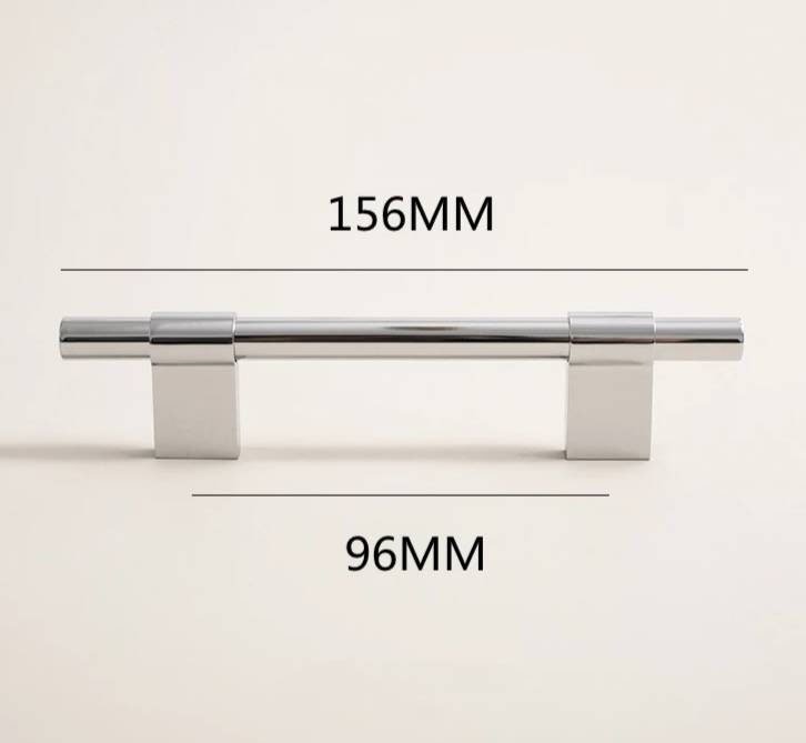 Shiny silver cabinet bar pull/silver drawer pull/kitchen hardware/metal door handle/furniture hardware/shiny silver cabinet pull/monochrome