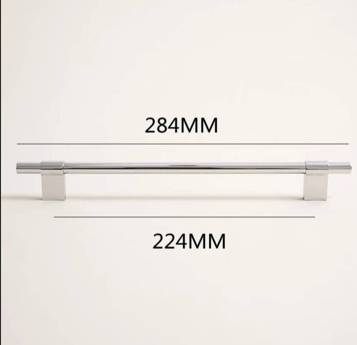 Shiny silver cabinet bar pull/silver drawer pull/kitchen hardware/metal door handle/furniture hardware/shiny silver cabinet pull/monochrome