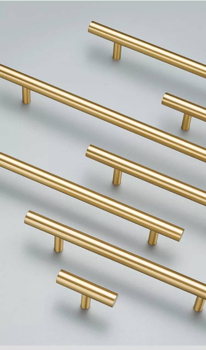 Matte gold brass cabinet bar handle/gold brass drawer pull/kitchen cabinet hardware/classic furniture hardware/gold door handles for DIY