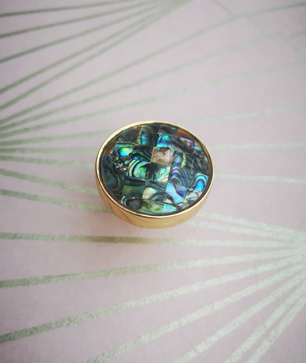 Checked rainbow mother of pearl drawer pull/pearl cabinet handle/pearl furniture hardware/Abalone shell cabinet pull/gold pearl door knob