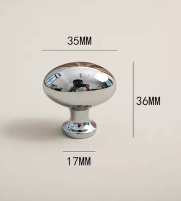 Silver or Gold classic oval shaped drawer knobs/Shiny gold or silver cabinet pull/shiny brass furniture hardware/vintage style door handle