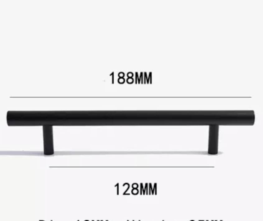Matte black solid brass cabinet bar handle/Matte black brass drawer pull/Black kitchen hardware/Modern furniture hardware/black door handle