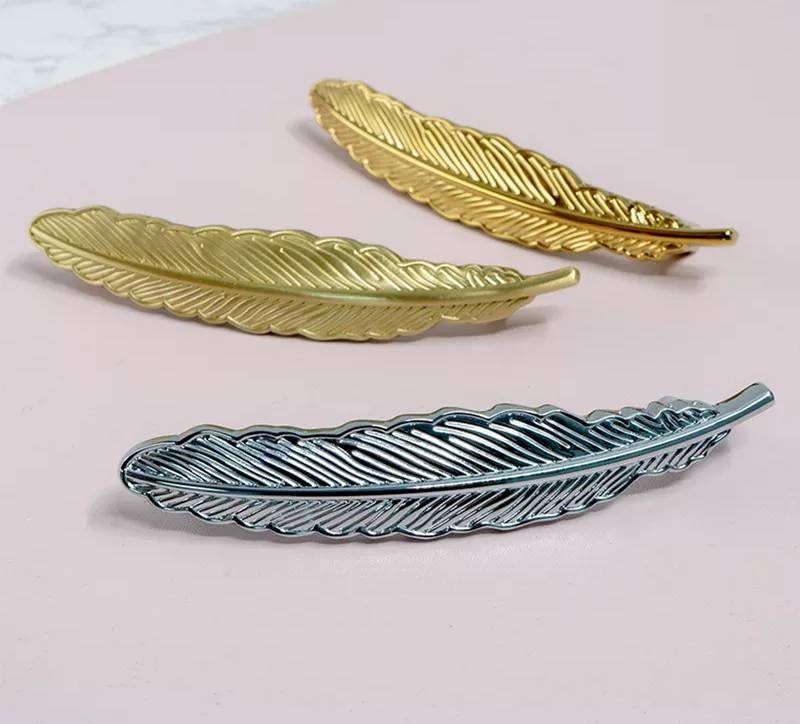 Guardian angel feather design cabinet handle/Gold or Silver bird feather drawer pull/Floating feather door handle/Gold furniture hardware